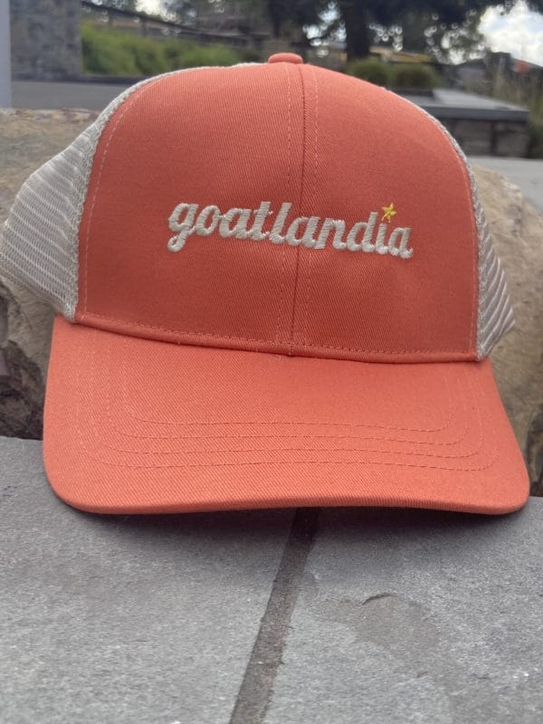 Trucker Hat with Goatlandia Logotype - Poppy
