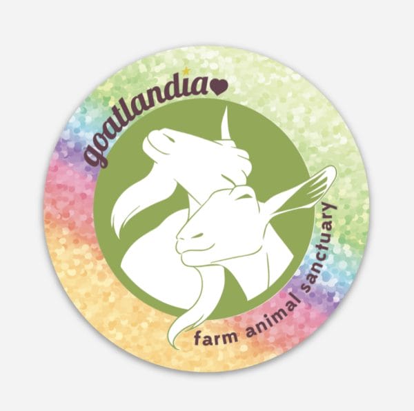 NEW! Goatlandia glitter sticker (round)