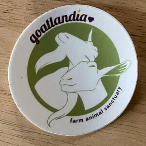 Goatlandia logo sticker (round)