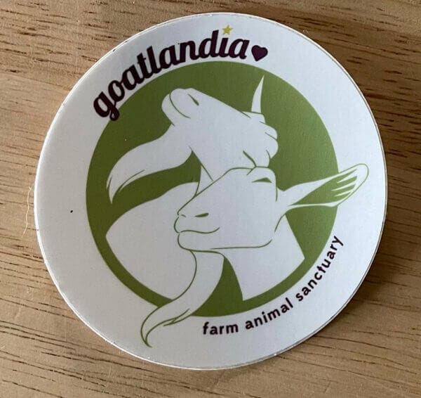 Goatlandia logo sticker (round)